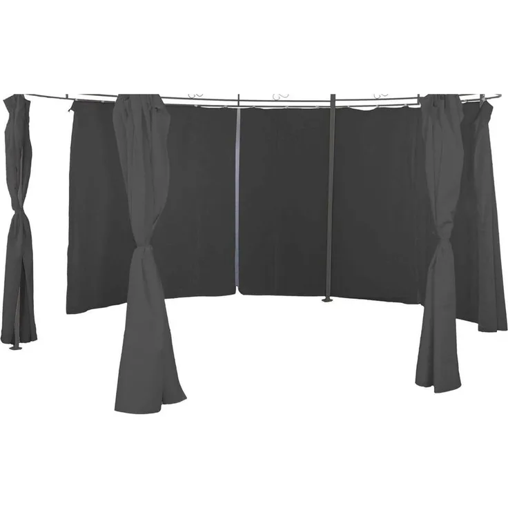 Seitenteile für Pavillon rund Ø3,5m 6er Set Polyester beige rot grau taupe steingrau