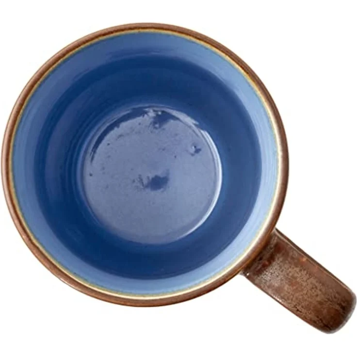 BITZ Kaffeetasse 300ml Wood Ocean 4er Set Set 0 3 l Blau Holz Steingut Becher Universal – Bild 3