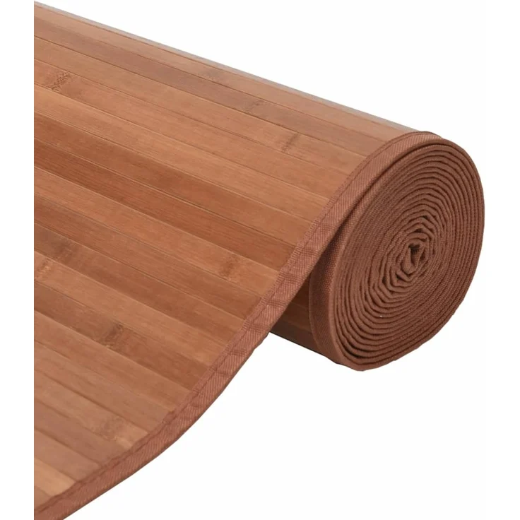 vidaXL Teppich Rechteckig Braun 60x200 cm Bambus 376836 – Bild 3