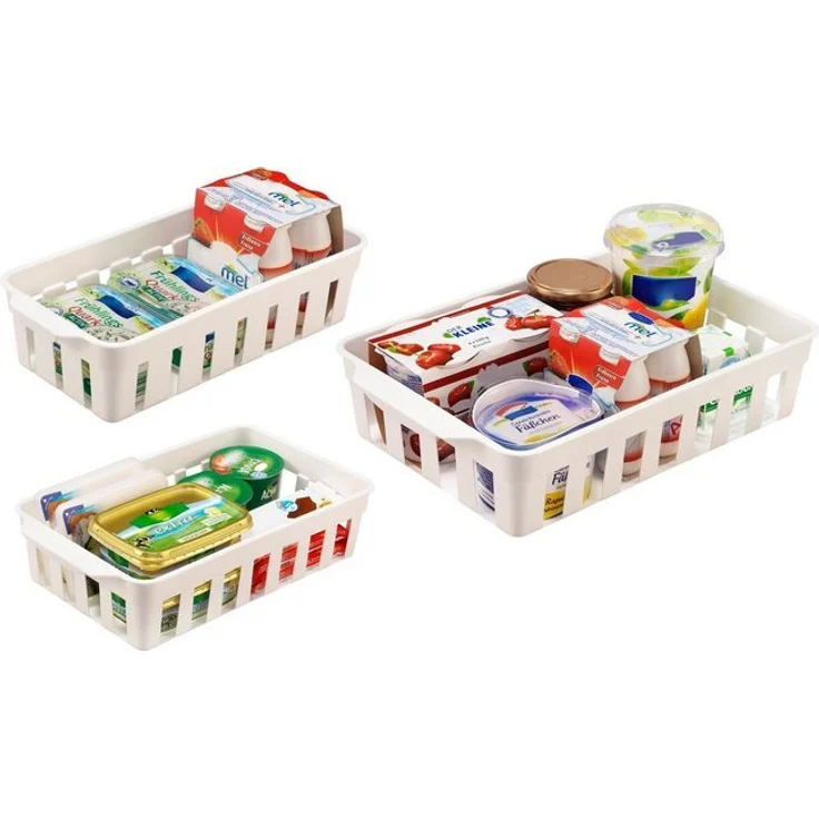 Ruco Aufbewahrungssystem, Kunststoff, (Set, 6-tlg), für den Kühlschrank, Kunststoff, je 2 Körbe in 3 verschiedenen Größen – Bild 4