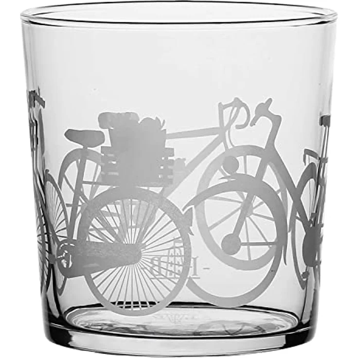 La Porcellana Bianca La Porcellana Bianca 6er-Set Gläser mit dickem Boden Fahrrad 350 ml P401000015Z – Bild 1