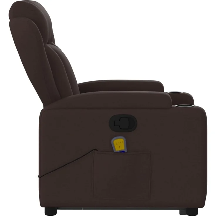 vidaXL Massagesessel mit Aufstehhilfe Dunkelbraun Stoff 3204499 – Bild 9