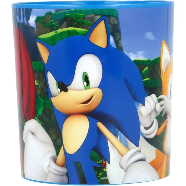 Sonic the Hedgehog Becher Mikrowellengeeigneter Kunststoffbecher 390 ml – Motivbecher für Kinder – Bild 3
