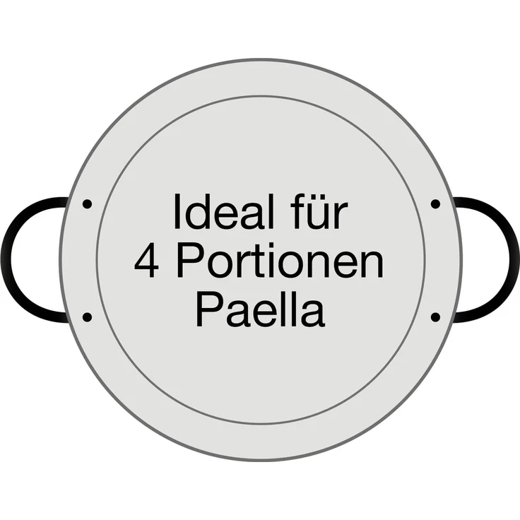 Paella-Pfanne Stahl poliert Ø 30 cm – Bild 4