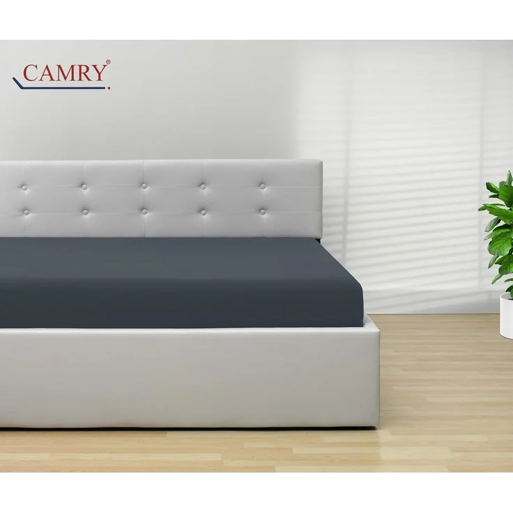 Camry Spannbettlaken CLASSIC Jersey 100% Baumwolle Spannbetttuch atmungsaktiv Gummizug, Jersey Baumwolle, Gummizug: rundum, 100% Baumwolle, alle Matratzenhöhen, atmungsaktiv, pflegeleicht – Bild 2