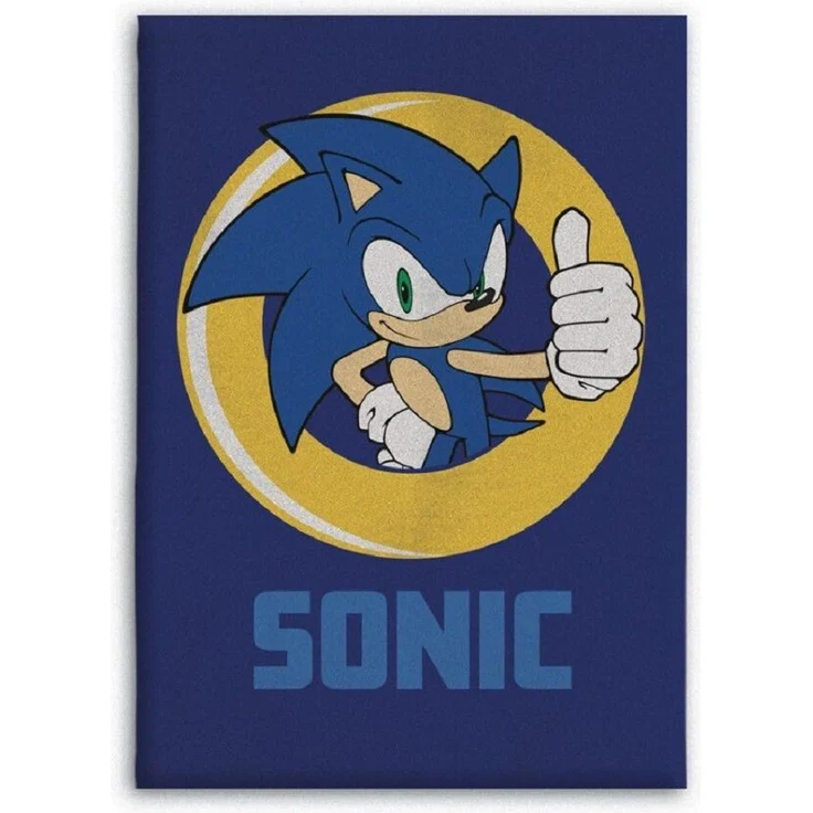 Sonic fleecedecke Kuscheldecke 140x100 cm Flauschige Decke für Kinder