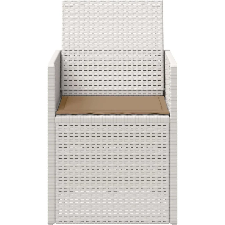 vidaXL Garten Esszimmerstühle 2 stk. Weiß und Taupe PP 899999 – Bild 5