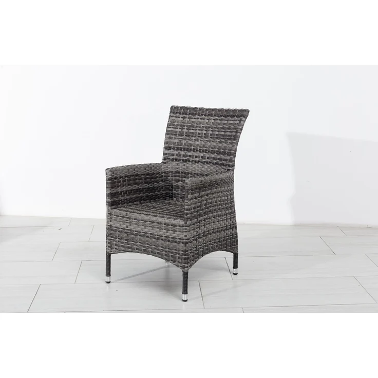 Mandalika Garden MONACO Polyrattan Diningsessel mit Alu-Gestell Black Pearl – Bild 9