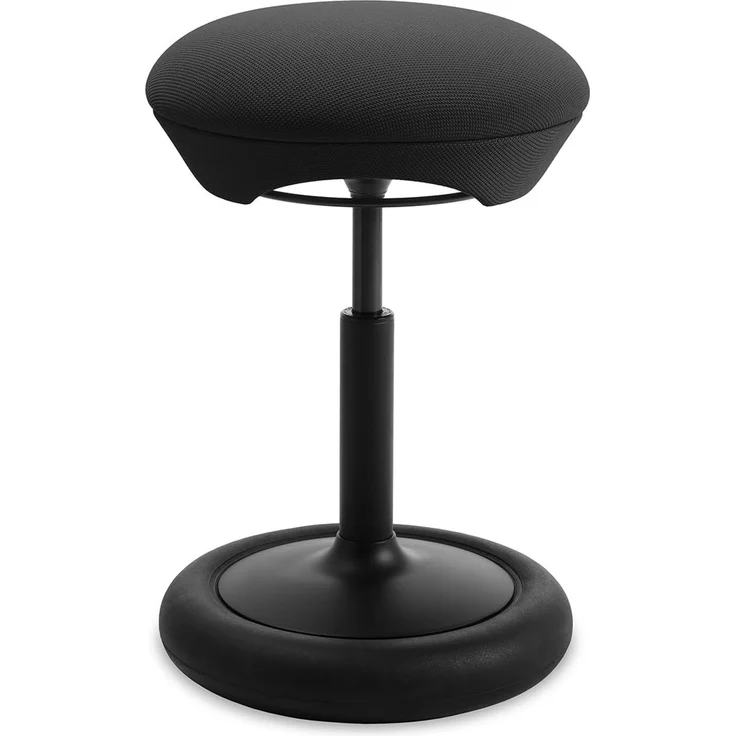 Topstar SITNESS HOP | Ergonomischer Sitzhocker mit dreidimensionaler Bewegung | Sitness-Technologie | Made in Germany | Farbe: schwarz/schwarz