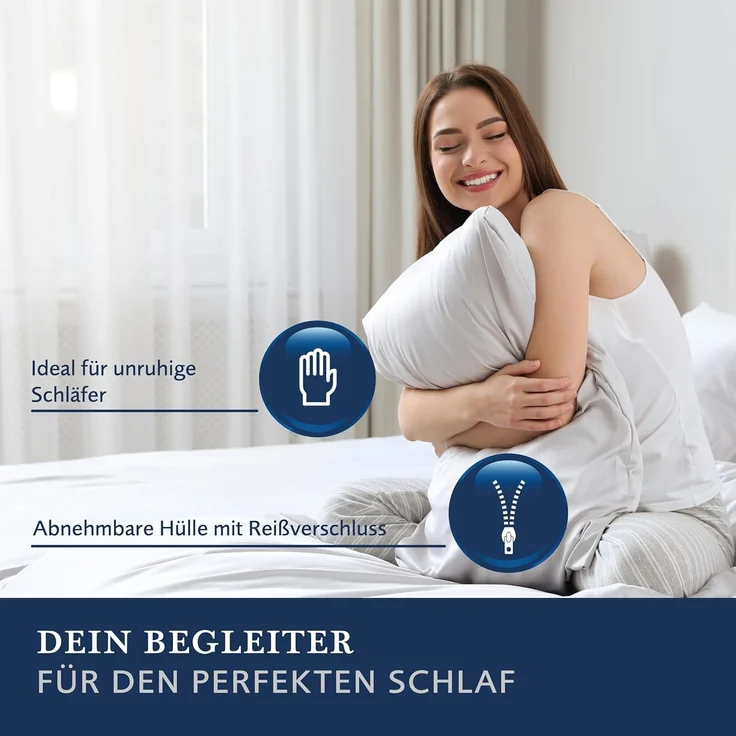 Billerbeck 'Classic Latexi' Nackenstützkissen, Baumwolle, 40x80 cm – Bild 6