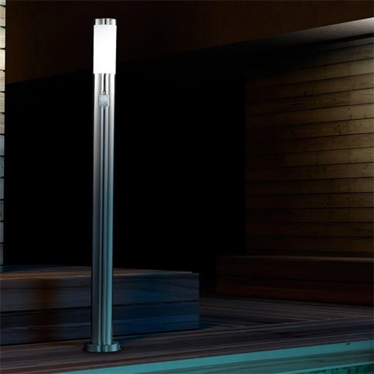 Moderne Außenlampe aus Edelstahl mit Bewegungsmelder – Bild 6