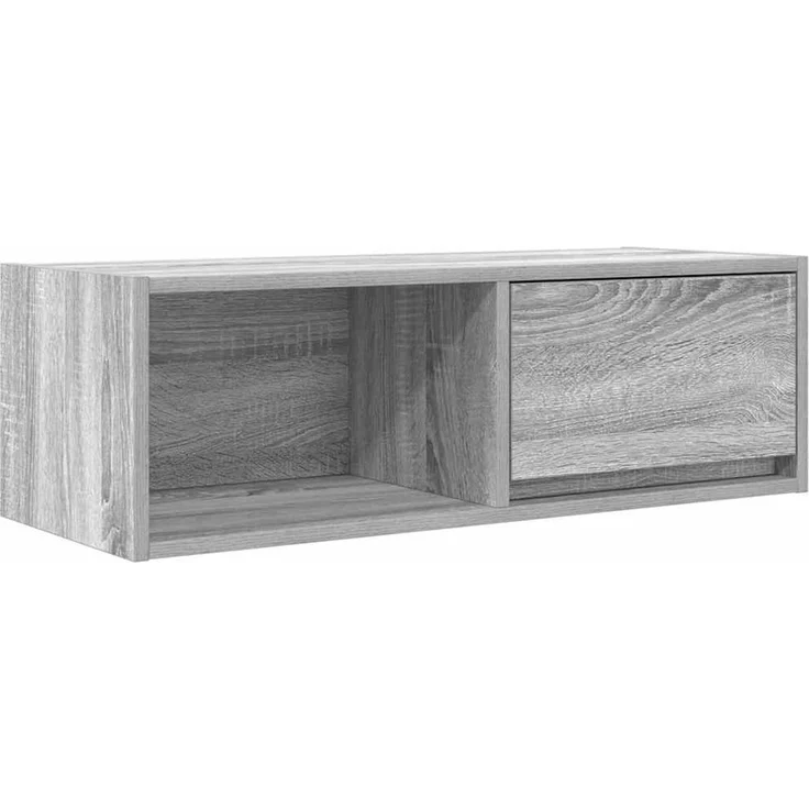 2 pcs TV-Schrank, Lowboard Grau Sonoma 80x31x25,5 cm Holzwerkstoff – Bild 6