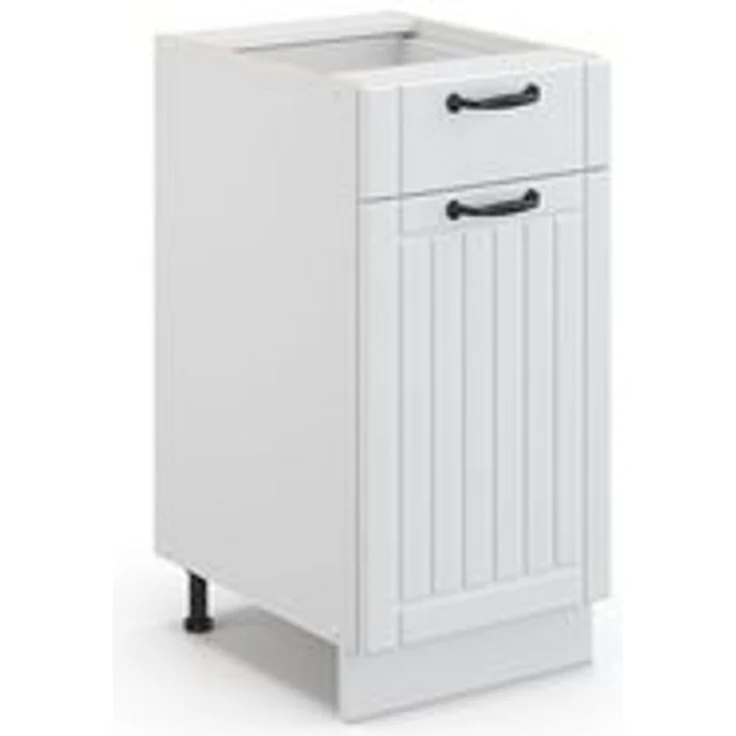 Midischrank Fame-Line Weiß Landhaus 40 x 82 cm ohne Arbeitsplatte Vicco – Bild 6