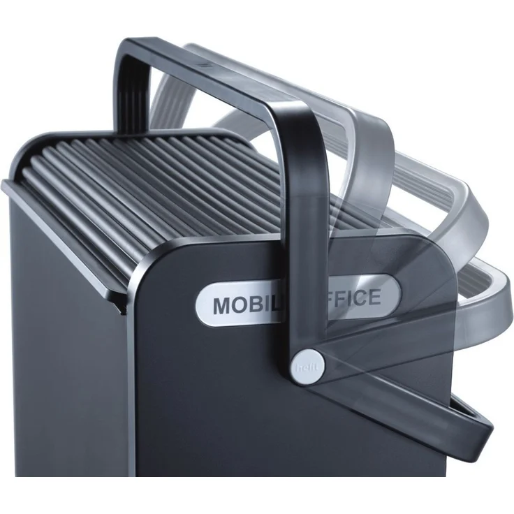 HELIT Aufbewahrungsbox Hängemappenbox Mobile Office 42,5x30,5x20cm schwarz/lichtgrau – Bild 2