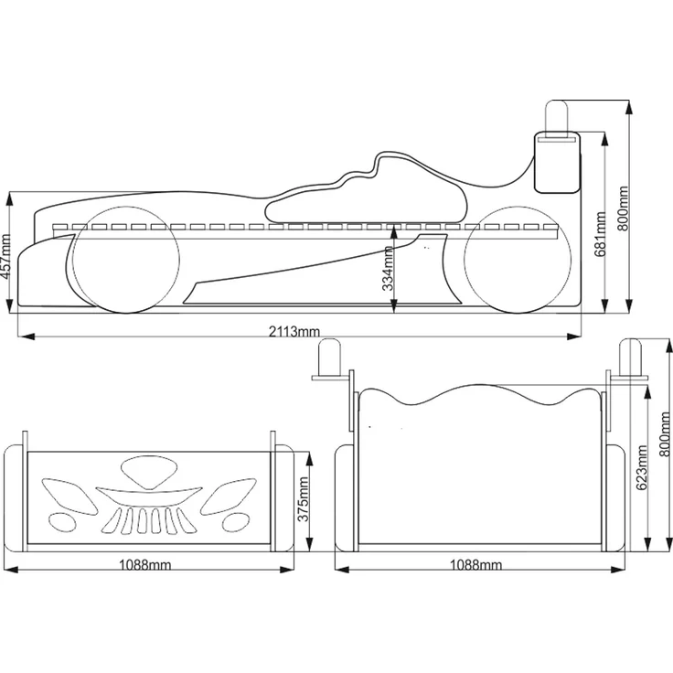 Kinderbett Polizei mit Lattenrost & Matratze 90x200cm – Bild 10