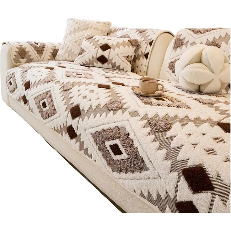 Agger Sofaschoner Weicher Plüsch Sofa Überzug & Sofabezug, Waschbarer Couch, Überzug für Hunde, Rutschfester Haustier Sofa Überwurf