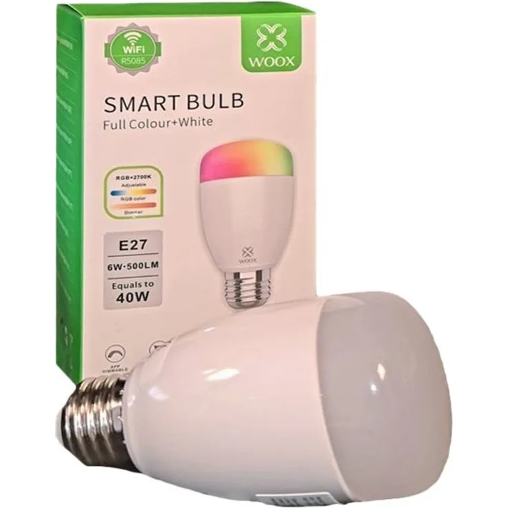 WOOX R5085-DIAMOND Intelligentes Leuchtmittel Weiß WLAN LED E27 Multi