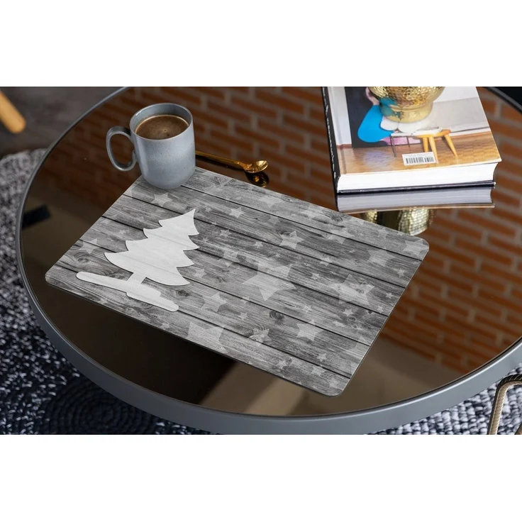 matches21 HOME & HOBBY Platzset Abwaschbare Tischsets 4er Set Weihnachten Weihnachtsbaum, (4-St), Platzsets als Tisch-Untersetzer und Tisch-Deko für Esstisch Teller – Bild 2