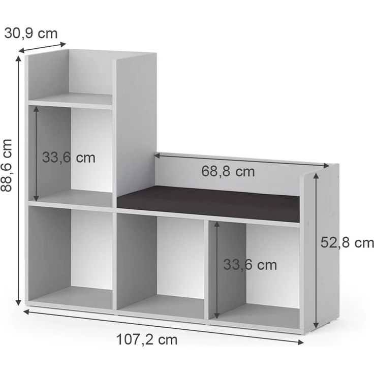 Kindersitzbank Luigi Grau 107.2 x 88.6 cm Vicco – Bild 3