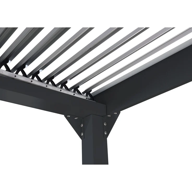 Mendler 'HWC-L41' Pergola ohne Seitenwände, Metall anthrazit, 3x3,7 m – Bild 4