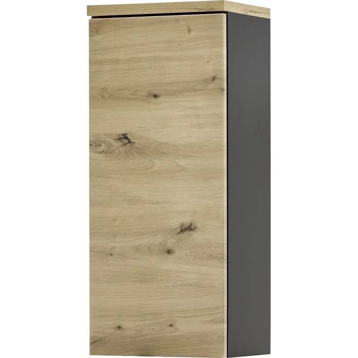 Hängeschrank >Memphis< Grau / Artisan Eiche Dekor - 30x70x23cm (BxHxT) – Bild 1