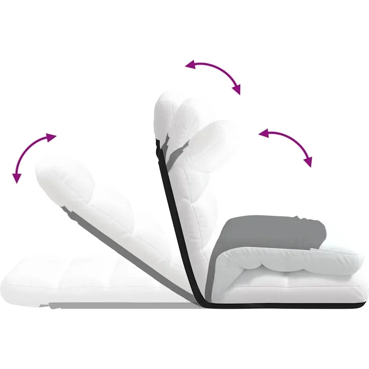 vidaXL Bodenstuhl Faltbar Weiß 71x51x62 cm Stoff 4019743 – Bild 7