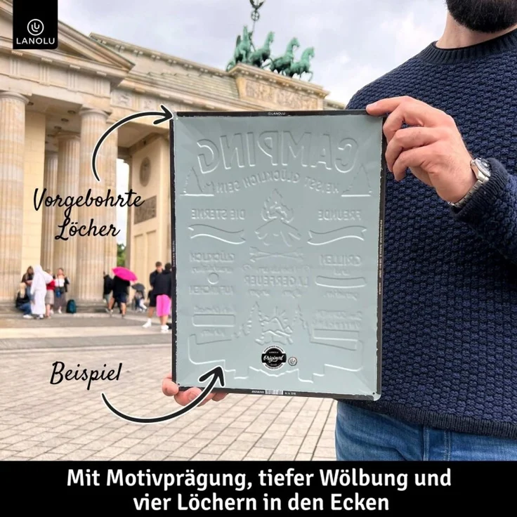 LANOLU Blechschild if Grandpa Cant Fix It 20x30cm – Metall – Mehrfarbig – 20284 – Bild 4