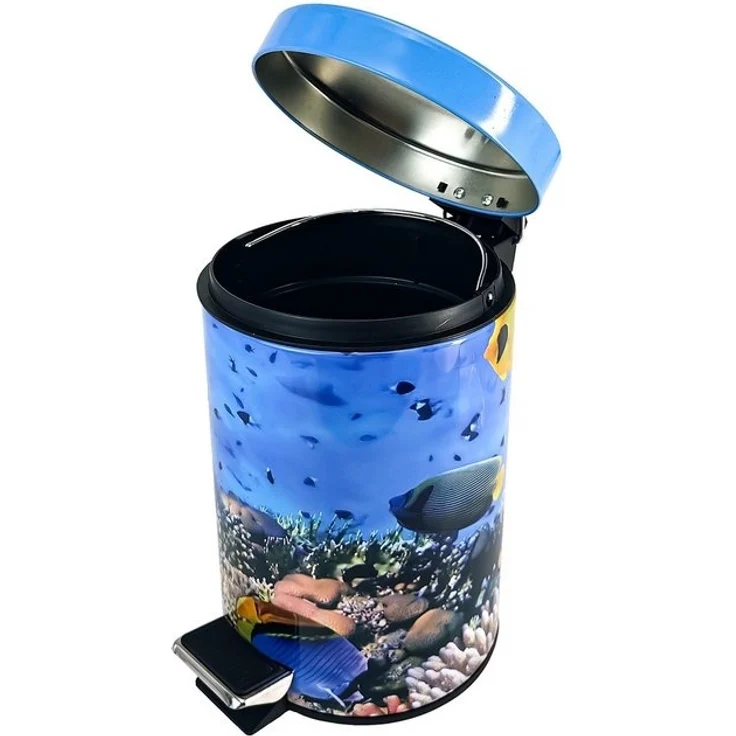 Sanilo Kosmetikeimer Ocean, 3 Liter, Bad Mülleimer mit Absenkautomatik & Innenbehälter – Bild 4