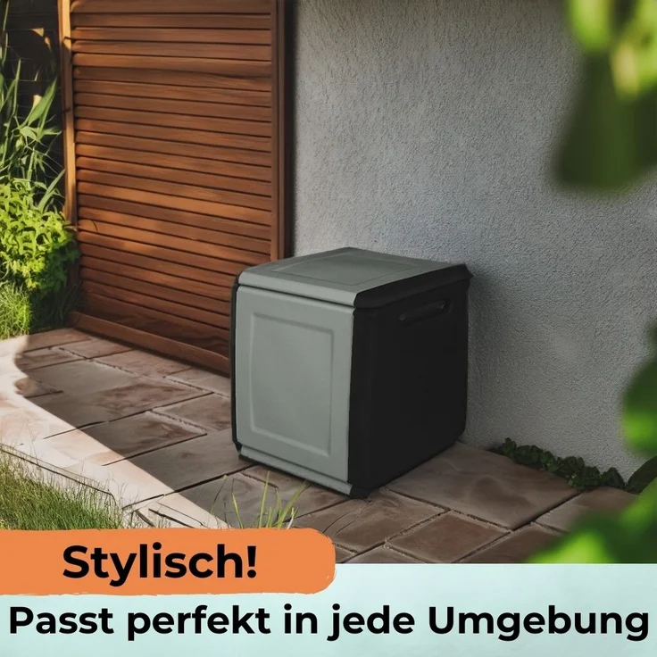 Gartenbox Wetterfest Outdoor Garten Box Gartenauflagen Gartentruhe Auflagenbox Wetterfest Kissenbox Aufbewahrungsbox Gartenkiste Balkonschrank Klein 160 L – Bild 4