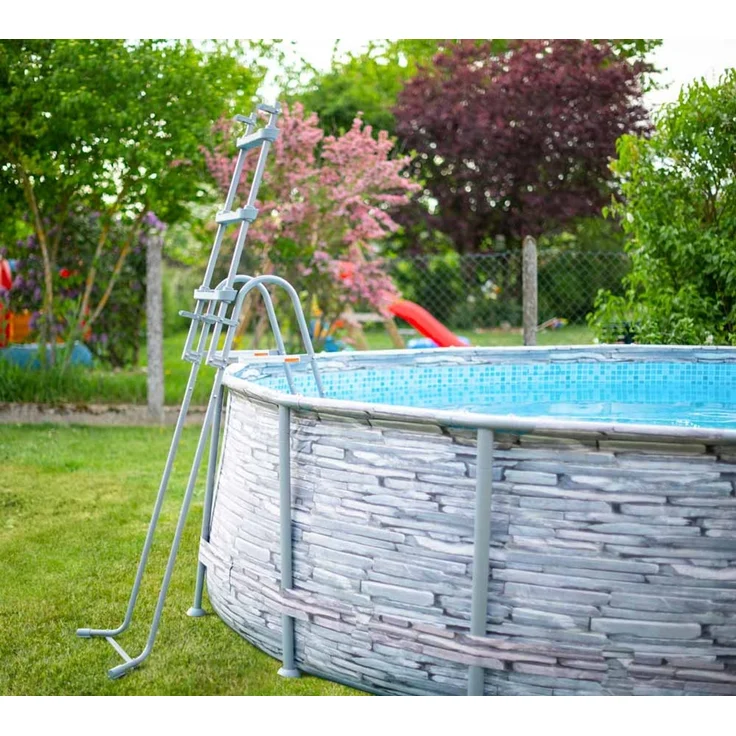 Summer Waves 'Elite' Frame Pool, Komplettset mit exklusivem Zubehör, Steinoptik mit Mosaikmuster, Ø 427x107 cm – Bild 5