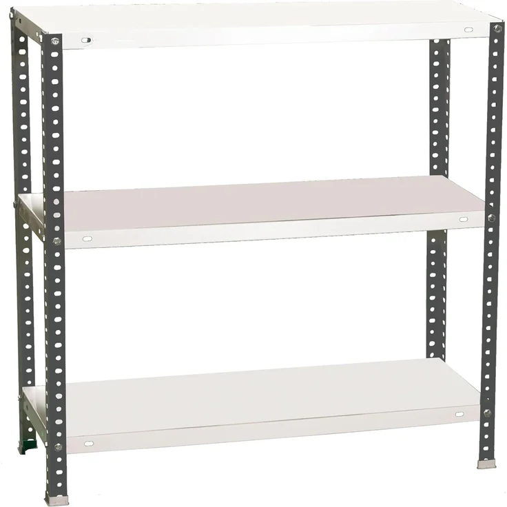Simon Rack Metallregale, 1000 x 900 x 400 mm, 3 Metallböden, 100 kg Biegepunkt, Lagerregale, Anthrazit/Weiß, Comfort – Bild 1
