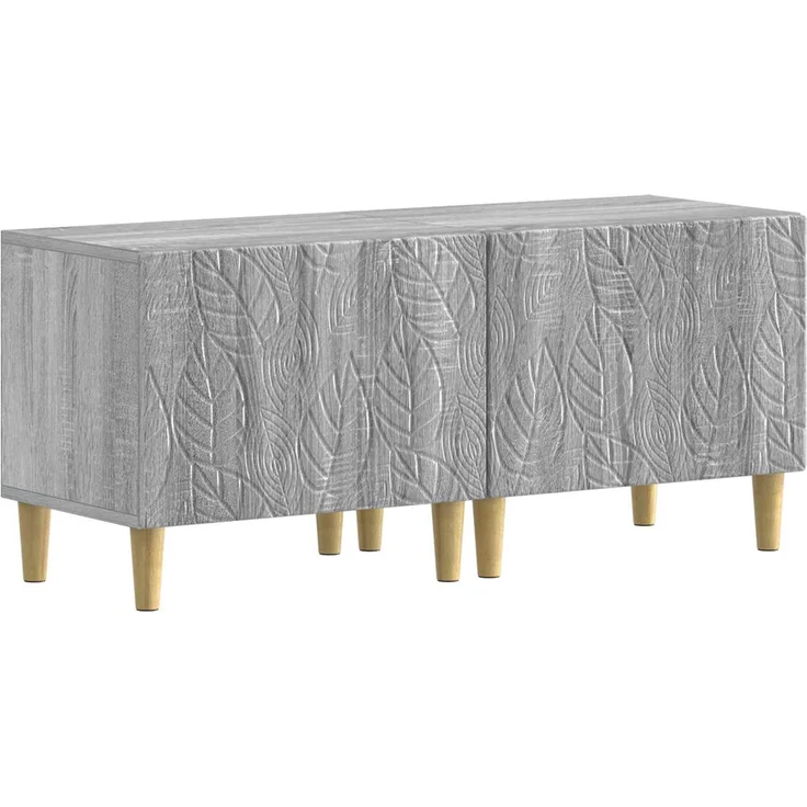 vidaXL 3-teiliges LED TV Regal DELFT Sonoma-Grau Holzwerkstoff 3416767 – Bild 4