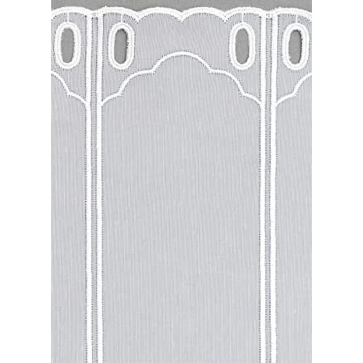 Scheibengardine von Lysel - Bogenmuster (Bx H) 64,8cm * 120cm reinweiß/Weiß – Bild 5