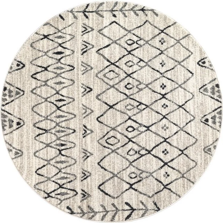 Sanat Teppich Boho 8200, rund, Höhe: 10 mm, Kurzflor, robust, Boho, Scandic, für Fussbodenheizung geeignet – Bild 4