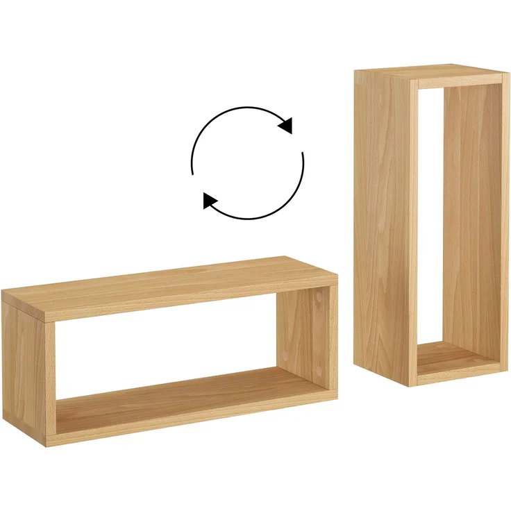 Wandablage schwebender Nachttisch Regal Ablage aus Buche Länge wählbar V-90.84-53Einzelartikel – Bild 1