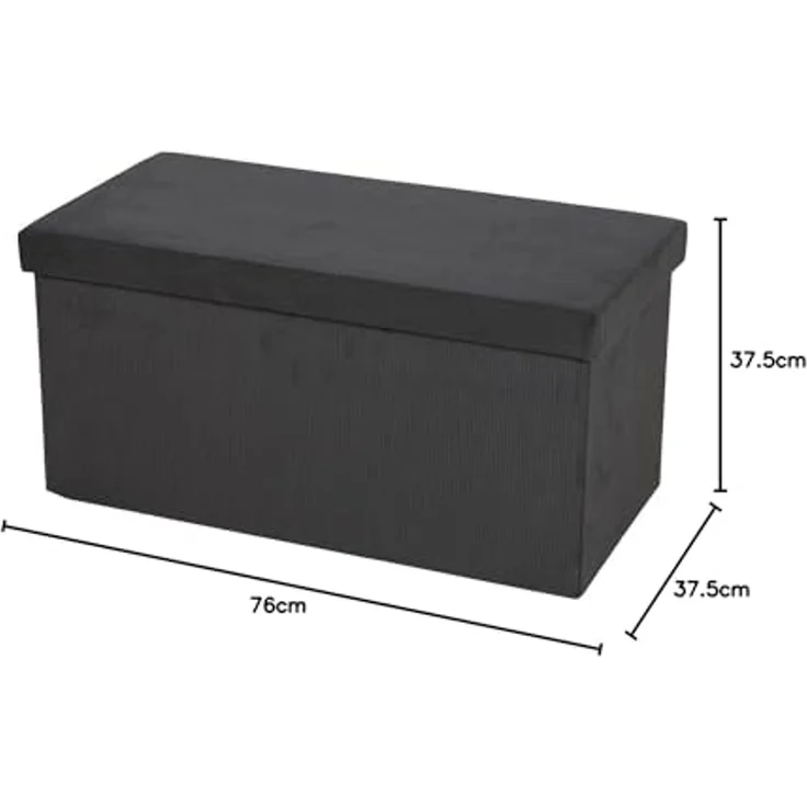 Urban Living Truhenbank SITZBANK CORD "velours côtelé" zusammenklappbar, Aufbewahrungsbox Truhe mit abnehmbarem Deckel – Bild 3