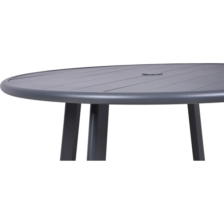 Gartentisch KEVIN - mit Schirmloch und Lochabdeckungen, Anthrazit, 101,5 x 101,5 x 72 cm, Aluminium | Terrassentisch Wetterfest Outdoor Tisch – Bild 3
