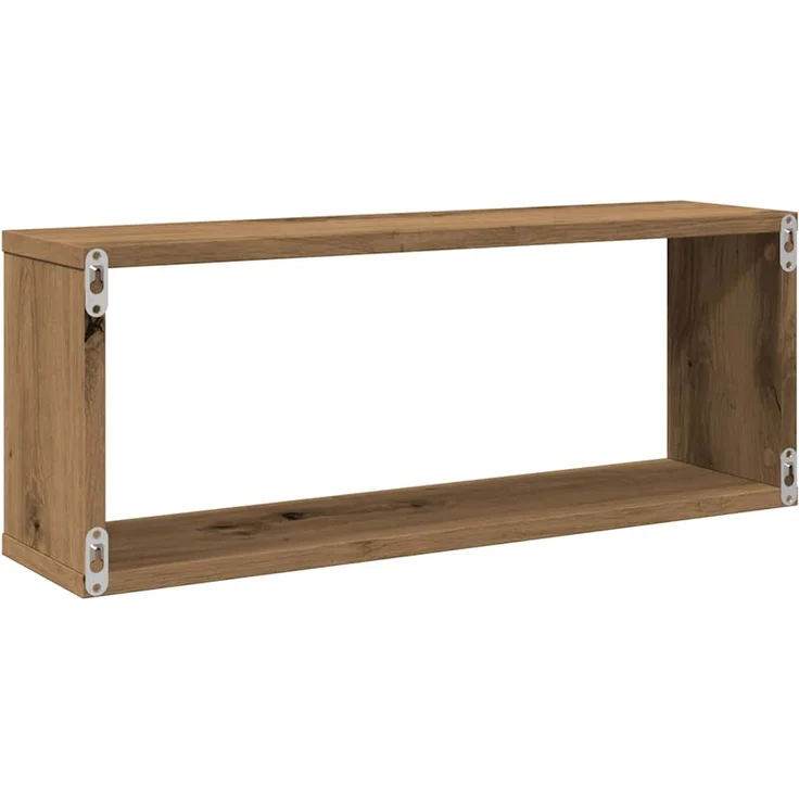 vidaXL Würfel-Wandregale, 2 Stk., Holzwerkstoff artisan-eiche, 60 x 15 x 23 cm – Bild 7