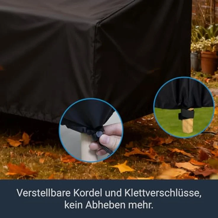 Awnic Gartenbank Abdeckung Hülle für Schutzhülle Abdeckplane Gartenbank Wasserdicht 210D Polyester 2 Sitzer 134 x 70 x 60/88cm – Bild 7