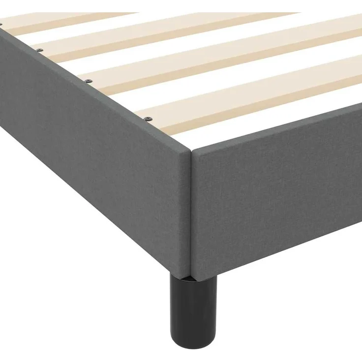 vidaXL Boxspringbett mit Matratze Dunkelgrau 90 x 200 cm Stoff 3398459 – Bild 5