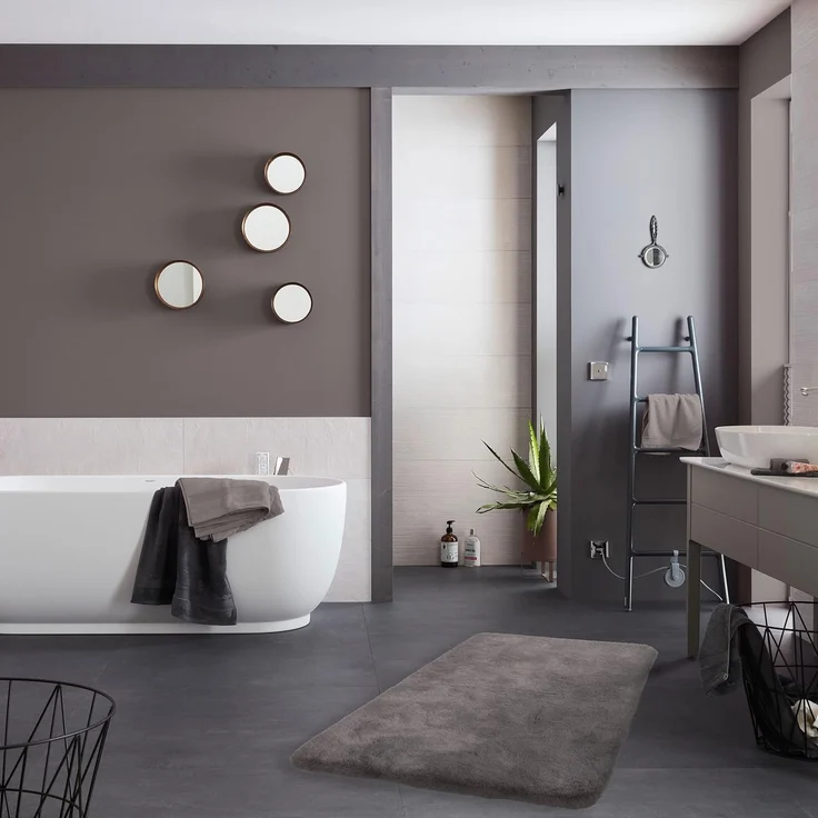 SCHÖNER WOHNEN-Kollektion Badematte Bali, Höhe 29 mm, rutschhemmend beschichtet, fußbodenheizungsgeeignet, Polyester, rechteckig, Fell Haptik, kuschelig, Badezimmerteppich, waschbar – Bild 2