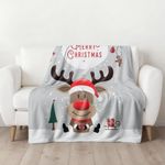 Wohndecke Merry Christmas flauschig 150x200 cm, Geschenk für Frauen und Männer, MTOnlinehandel, Sofa Decke, weich und kuschelig