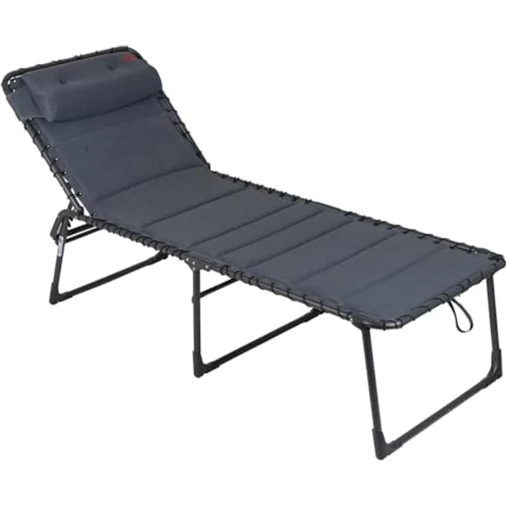 Crespo Sonnenliege Liegestuhl AL364 XL Air Deluxe Camping Garten Liege Alu 140kg Grau – Bild 2