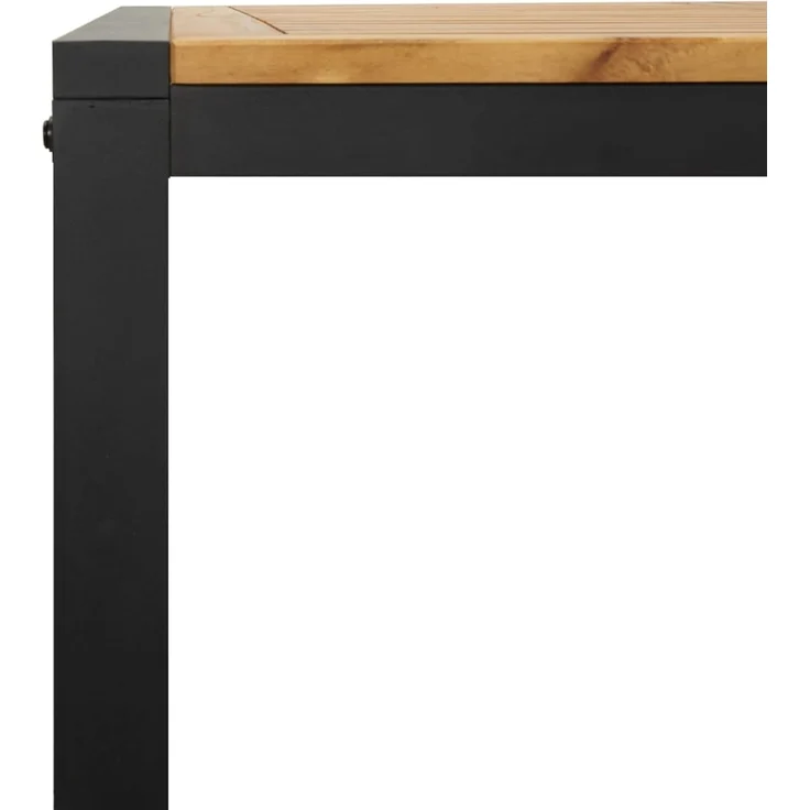 Gartentisch, Balkontisch mit Beinen in U-Form 160 x 80 x 75 cm Massivholz Akazie – Bild 7