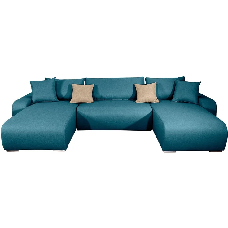 COLLECTION AB Wohnlandschaft Paola U-Form, B: 314 cm, Schlaffunktion, Bettkasten & 4 Zierkissen, Federkern – Bild 2