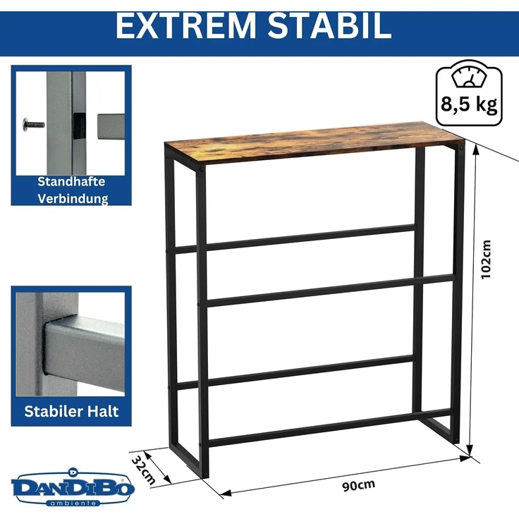 DanDiBo Getränkekistenregal mit Ablage 4 Kisten Schwarz Metall Holzablage 96658 Getränkeregal Kistenregal Getränkekistenhalter Getränke Regal Bierkistenregal – Bild 2