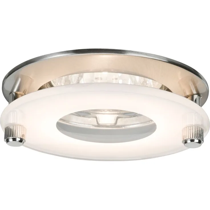Paulmann Premium Einbauleuchten Set Level rund starr 3x35W 105VA 230/12V GU5,3 79mm Eisen gebürstet/satiniert/Kl3408