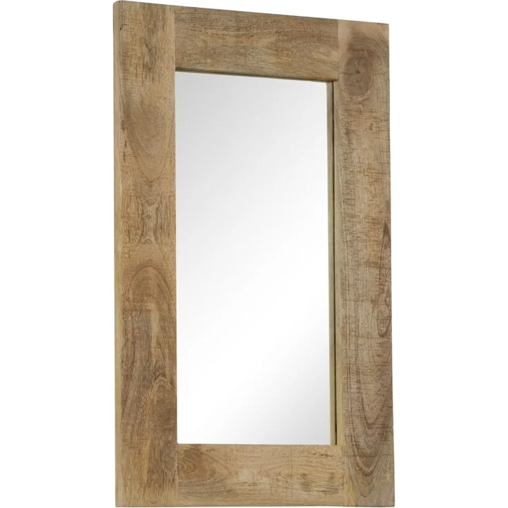 Spiegel, Wandspiegel Mangoholz Massiv 50 x 80 cm – Bild 2