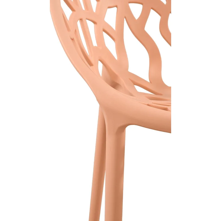 CLP Gartenstuhl Hope mit Lehne stapelbar wetterfest UV-beständig bis 150 kg,pfirsich – Bild 7