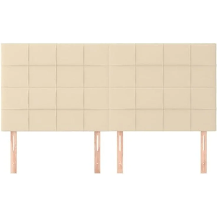 vidaXL Kopfteil Creme 180x5x118/128 cm Stoff (Art-Nr 3116351) – Bild 7